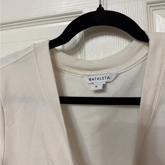 Athleta Recharge Crossover Buttery Soft Cozy Ivory Knit Top Sweatshirt Medium - Picture 4 of 9